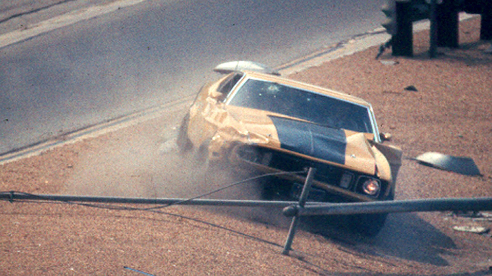 29. Eleanor hits Freeway Pole and backs uop