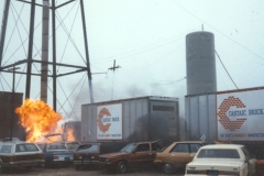 N Semi Truck hits Water Tower