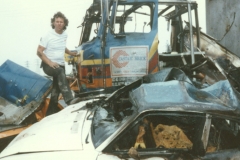 P Toby stand over Burnt up Semi