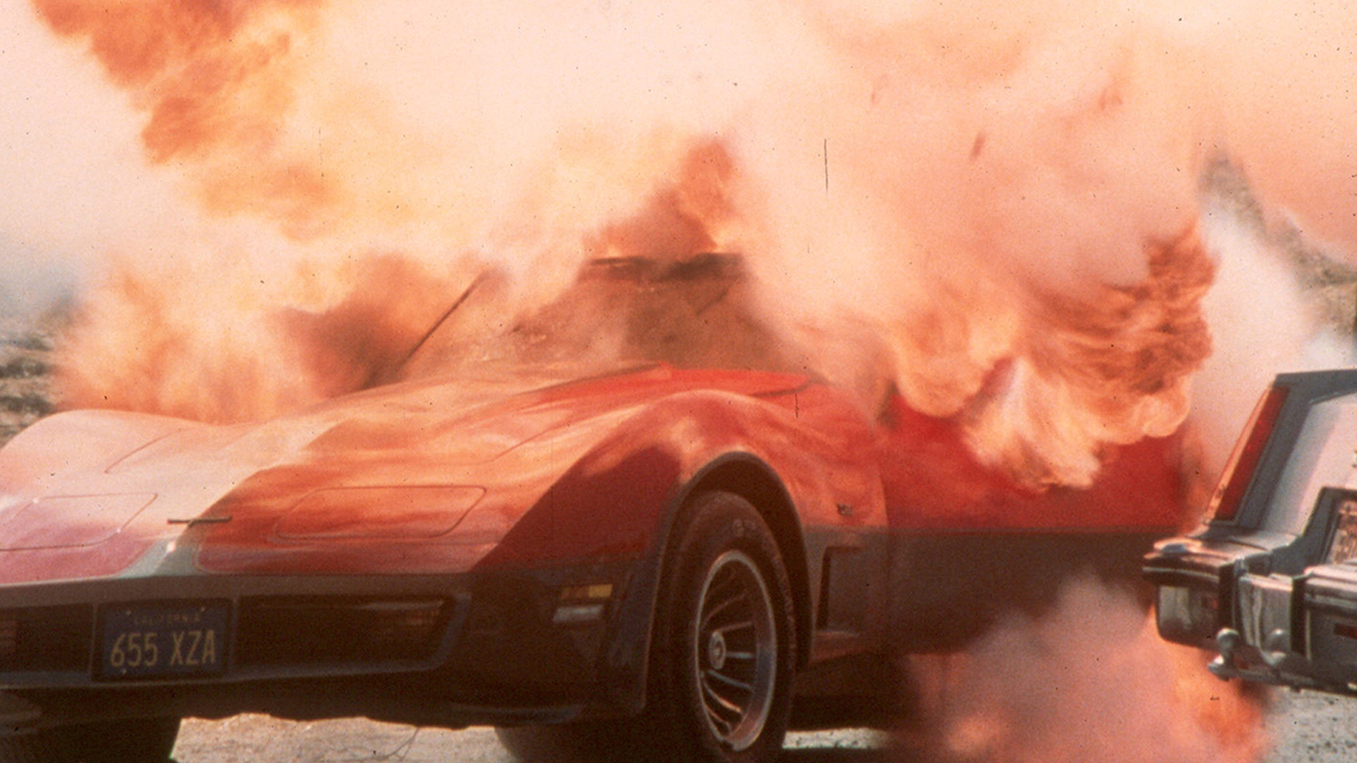 14. Red Corvette blows up
